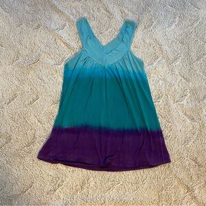Teal and Purple Sleeveless Dress
